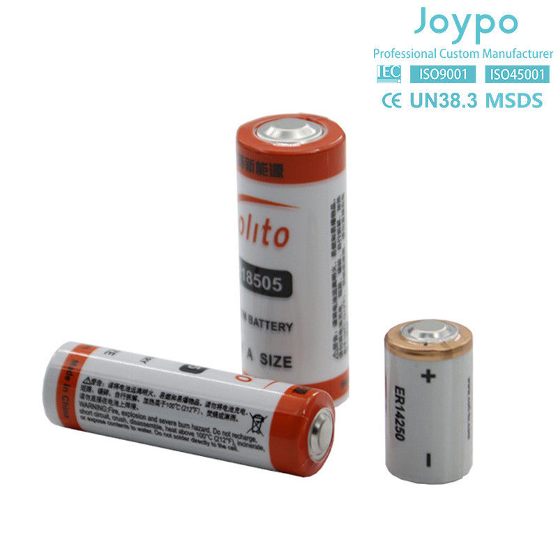 Tek kullanımlık ER14250 Lityum Pil 3.6V 1.2Ah Lityum Hücresi Elektrik Sayıcısı