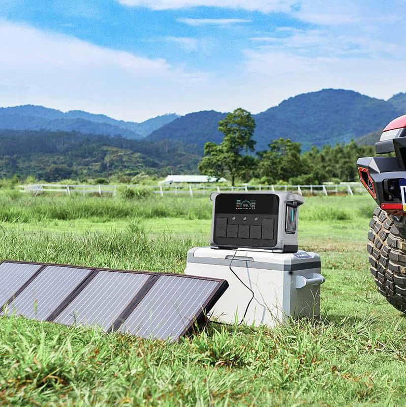 LiFePO4 Pil Taşınabilir Elektrik Santrali 1200W Şebeke Açık Güneş Enerjisi Sistemi Ev İçin