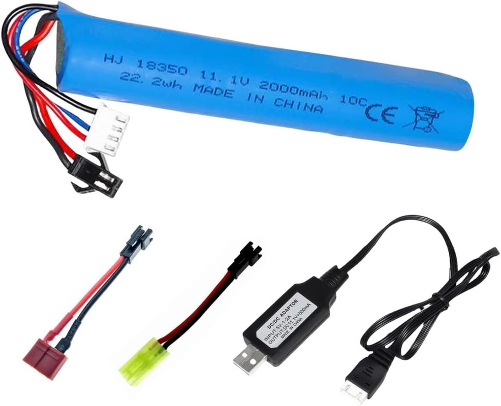 3S 11.1V 2000mAh Li-Ion Bataryası Elektrik Su Jeli Top Blasteri Oyuncak Tabanca