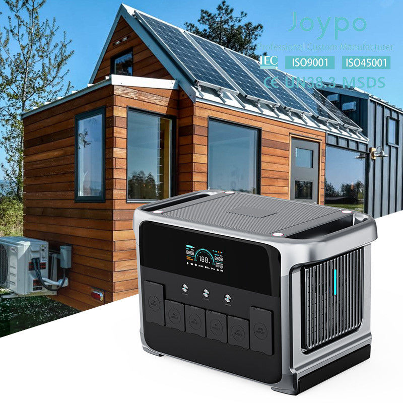 Tüm Bir Güneş Jeneratörü 48V 45Ah Yedek Pil Elektrik İstasyonu Ev UPS 2400W Inverter ile